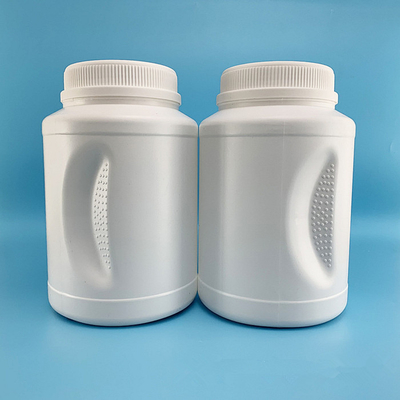 White HDPE Plastic 2000ml Nutrition Milk Powder Canister Jars With Grip Holding