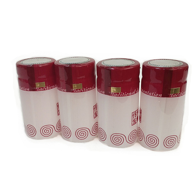 Red White Liquor Bottle Capsules Wine Bottle Shrink Wrap Sleeves 30mm Dia