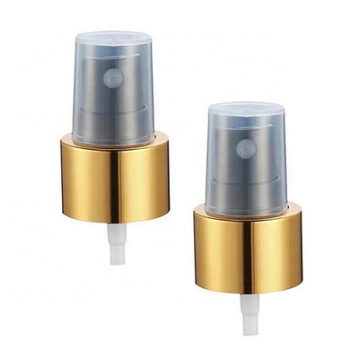 Plastic Metal Gold 20mm Mist Sprayer Pump For Body Spritzers Lotion Bottles