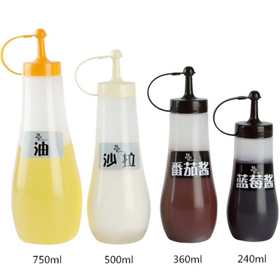 240ml Plastic Squeeze Bottles 8 Oz Condiment Dispenser Empty Plastic Sauce Bottles SGS
