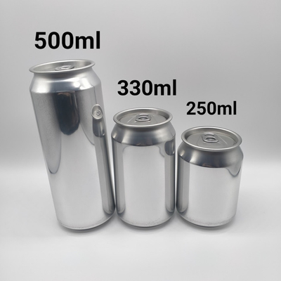 Aluminum Beverage Cans 330 ml Soft Drinks Slim Cans With Easy Open Pull Ring