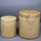 Heat Transferring Plastic Powder Canister Food Wooden Storage Jars 95mm Dia