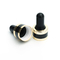 18mm 24mm Black Gold Aluminum Metal Essential Oil Dropper Caps With Silicone Nipple