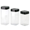 Kitchen 450ml Square Round Plastic Canisters Transparent SGS With Plastic Screw Top