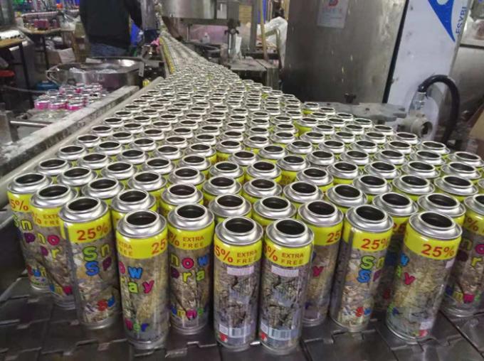 Decorative CMYK Customized Fake Snow Spray Can Dia 52mm Aluminum